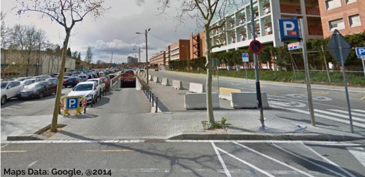 Tanatori Les Corts Barcelona parking