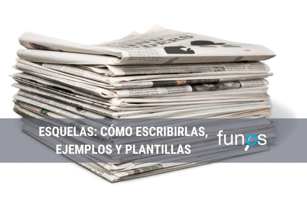 Post sobre Esquelas: qué son, cómo escribirlas, ejemplos y plantillas en Funos